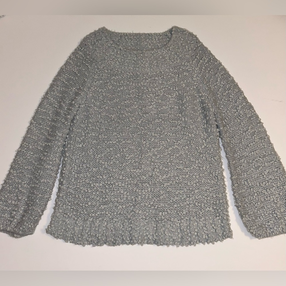 BillaBong pale blue, cowl neck popcorn sweater sz‎ Medium - Picture 3 of 9